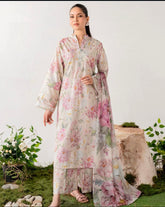 FLORAL DIGITAL PRINT SILK