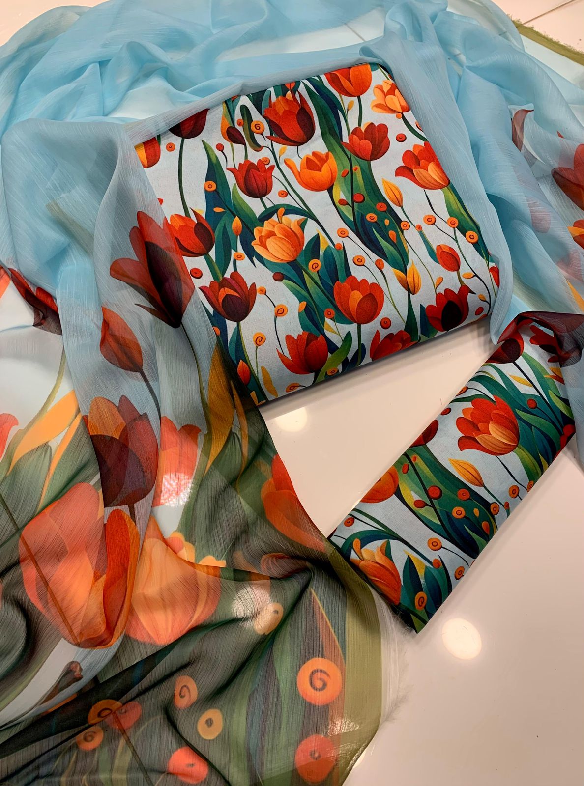 FLORAL DIGITAL SWISS LAWN