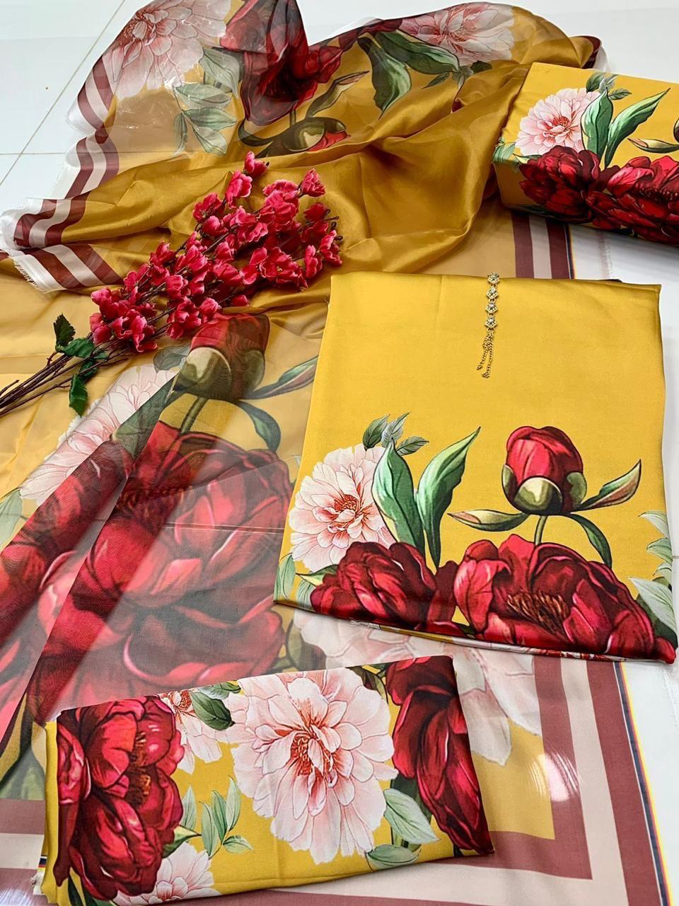 FLORAL DIGITAL PRINT SILK