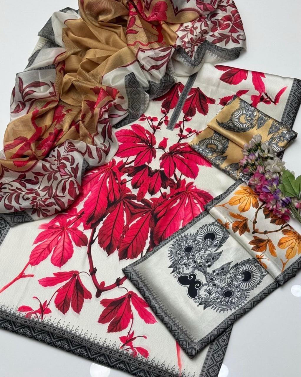 FLORAL DIGITAL PRINT SILK