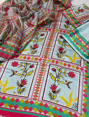 FLORAL DIGITAL PRINT SILK