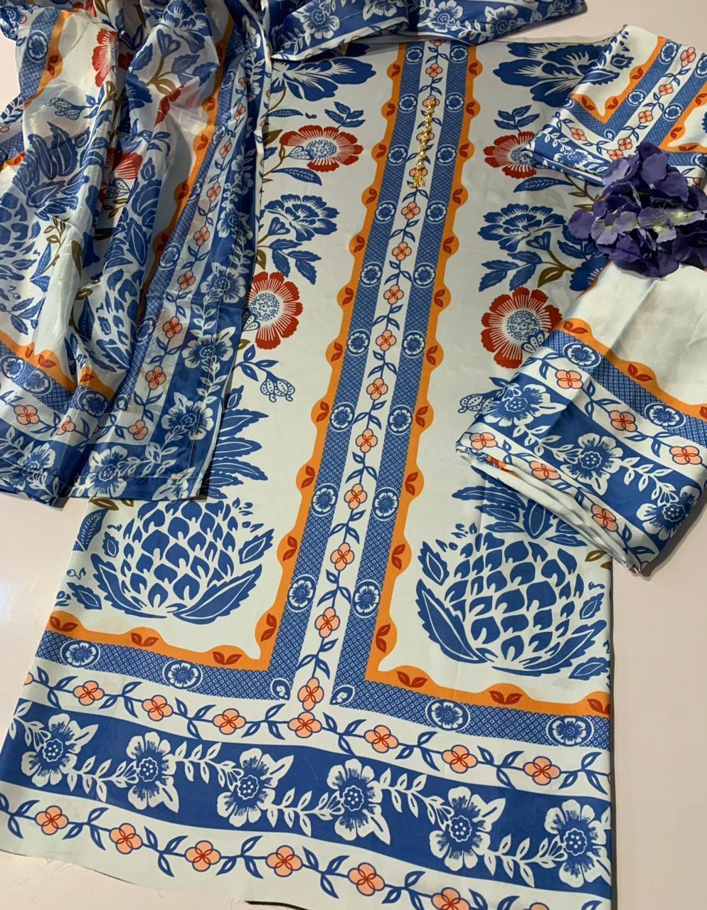 FLORAL DIGITAL PRINT SILK