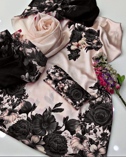 FLORAL DIGITAL PRINT SILK