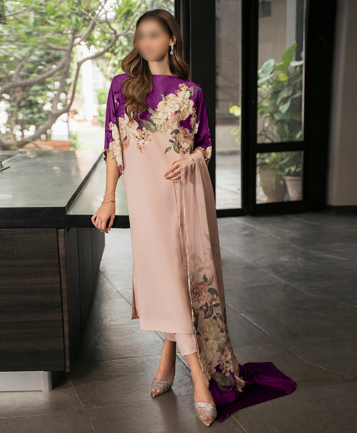 FLORAL DIGITAL PRINT SILK