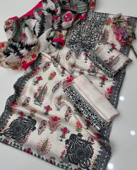 FLORAL DIGITAL PRINT SILK