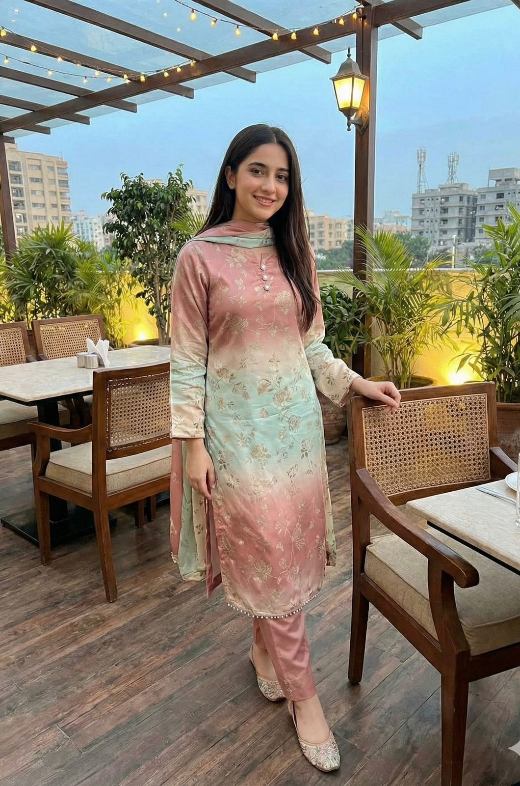 FLORAL DIGITAL PRINT SILK